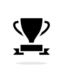 Trophy and awards icon on white background.