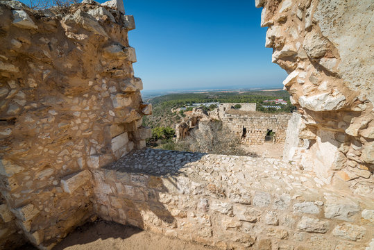 View from central crusader tower - Yehiam fortress