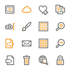Image viewer web icons set