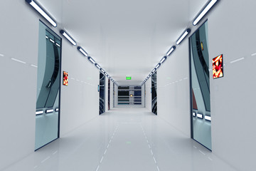 Super Modern Building Corridor 3D artwork