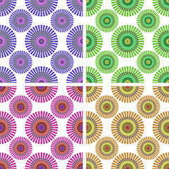 Set of backgrounds colored circles