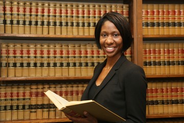 Woman Lawyer with Law Book