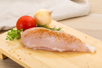 Raw chicken breast