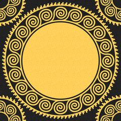 vector ûeamless vintage gold Greek ornament (Meander)