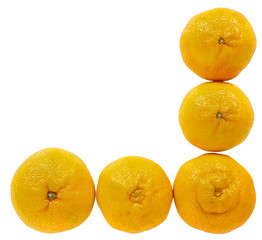 Corner of yellow mandarin