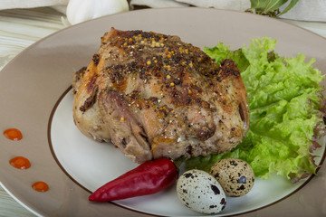 Quail grilled