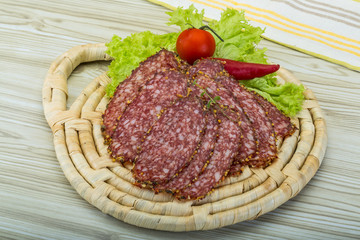 Sliced salami