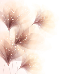 vector background with flowers