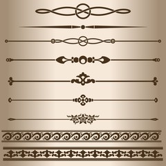 Fototapeta premium Elementy projektu - linie podziału i ornamenty.