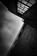 Large industrial building angle shot