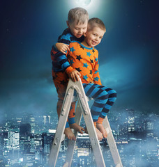 Two brothers on the magic ladder