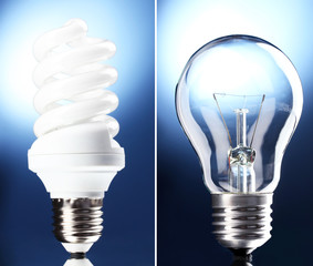 Light bulbs collage