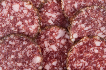 sliced italian salami