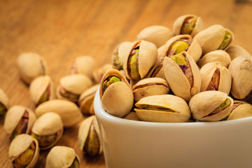 Roasted pistachio nuts seed with shell