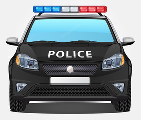 Vector Police Car #1 - Front view