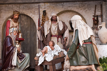 Indoor nativity scene