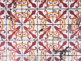 Deurstickers Marokkaanse tegels Chino Portugese oude tegels.