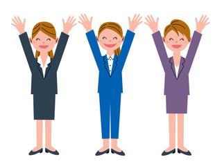 おめでとう 女性　3人