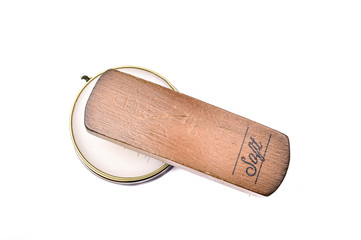 Brush on White wax with White Isolate Background