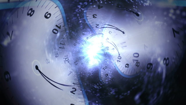 Clock Tunnel, Travel Time Concept Background