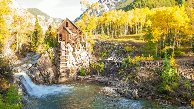 Crystal Mill Colorado Landscape 4k Time-lapse