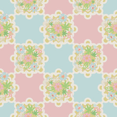 Seamless retro lace floral romantic pattern texture background