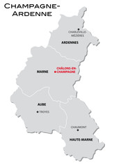 simple administrative map of Champagne-Ardenne