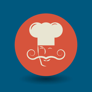 Chef with a mustache symbol, vector