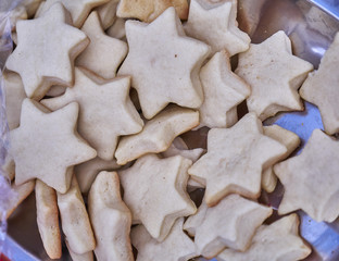 star shaped Christmas cookies closeup