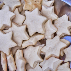 star shaped Christmas cookies closeup