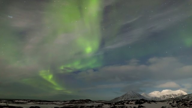 Northern Lights in the Arctic, Spitsbergen - TIMELAPSE