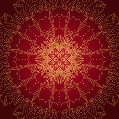 vector delicate lace round pattern