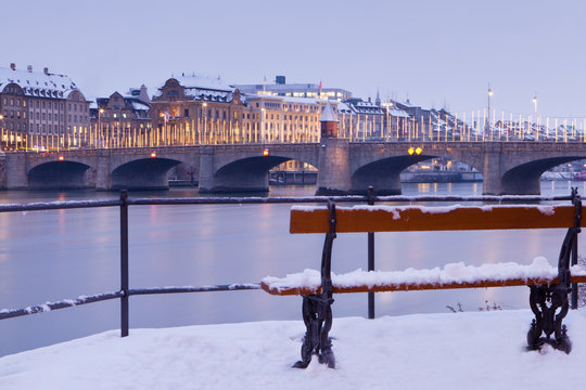Basel mit Schnee