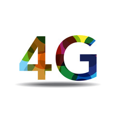 4G Sign Colorful Vector Icon Design