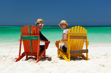 Couple at tropical beach