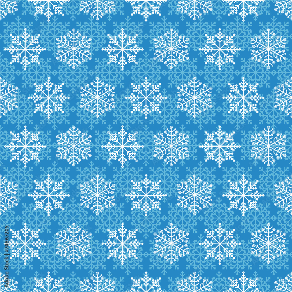 Poster Snowflake seamless pattern. Design template