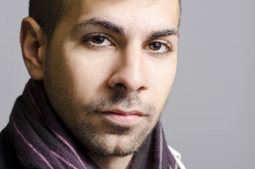 Obraz premium Young man face portrait