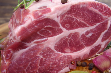 neck with rosemary and basil