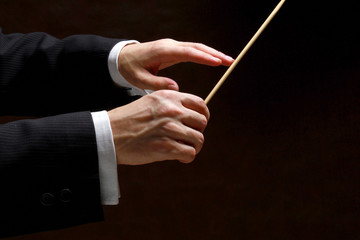 background, baton, black, classical, closeup, composer, concert