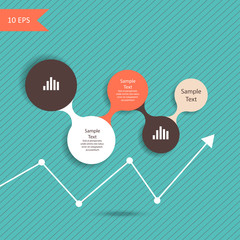 vector colorful metaball round diagram