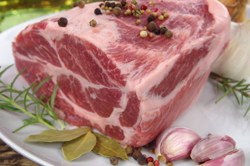 neck with rosemary and basil