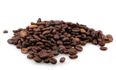 coffee beans isolated on white background