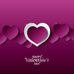 Obraz na płótnie Canvas Trendy Abstract Valentine background - 3D Hearts