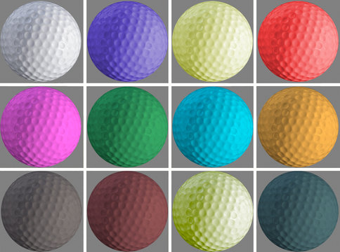 golf ball in a grid