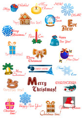 Traditional Christmas decoration elements