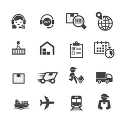 shipping icon set