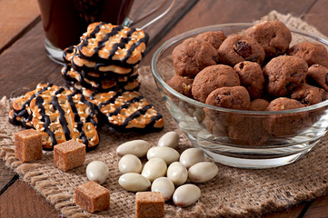 Italian cookies Florentino with raisins and walnuts