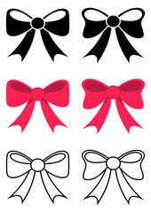 Black and red bows