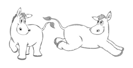 Cartoon donkey