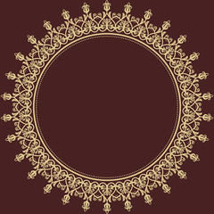 Damask Vector Pattern. Orient Background